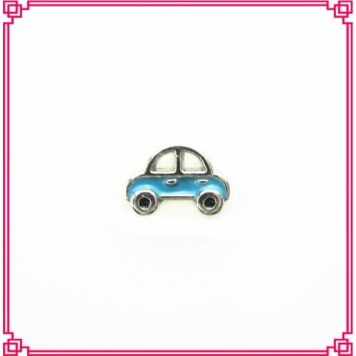 New designs taxi car floating charms living glass floating memory pendant lockets charms for diy jewely