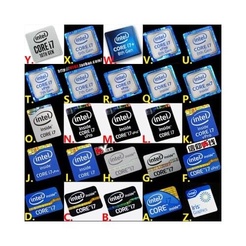 Original core i7 Core 3 4 5 6 7 8 9 10th generation laptop desktop CPU label sticker