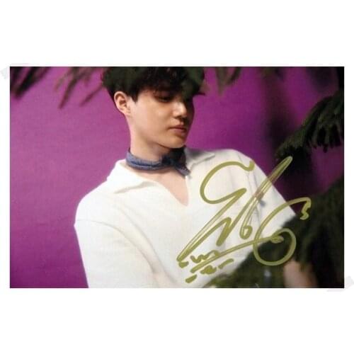 Signed EXO SUHO autographed original photo 6 inches free shipping 08201704