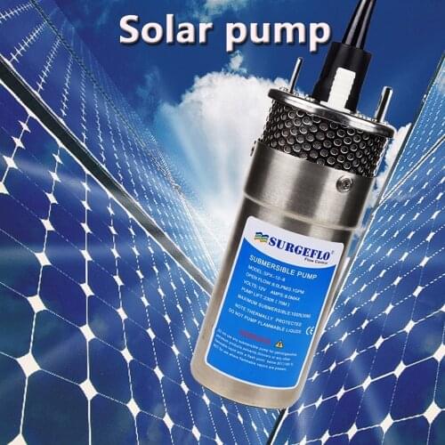 12v/24v Large Flow Lift=70m Mini Submersible Solar Energy Water Pump Car Wash Bilge Cleaning Outdoor Garden Deep Well 12 24 V
