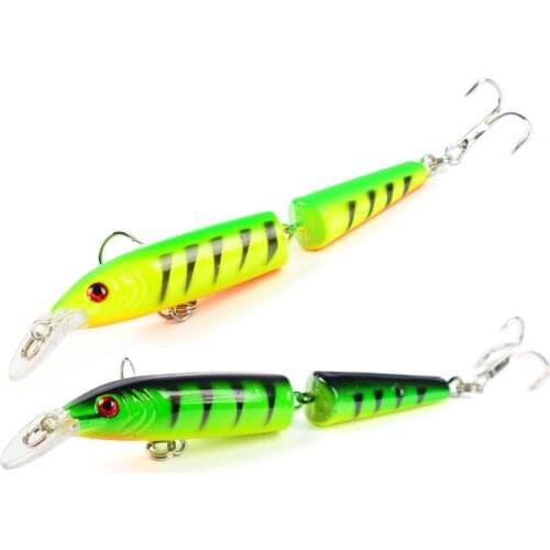 1Pcs Lifelike Artificial Crankbait Multi Jointed Fishing Lure 9g/10.5cm 2-segment Hard Bait 6# Hook Wobblers Sea Fishing Bait