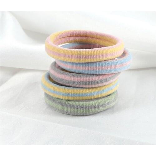 10Pcs Basic Striped Hair Band Women Girls Thick Headband Morandi Colors Hair Tie Hair Accessories for Children Scrunchies Holder