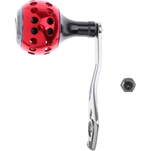 Fishing Baitcasting Reel Handle Aluminum Power Handle Knob for Saltwater/Freshwater Baitcasting Fishing Reels