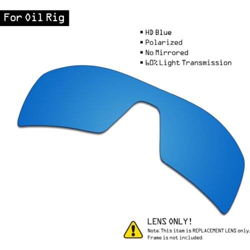SmartVLT Sunglasses Replacement Lenses for Oakley Oil Rig - HD Blue