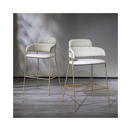 Chinafurniture Stainless steel bar chair cabinet chair light luxury leisure chair furniture customization