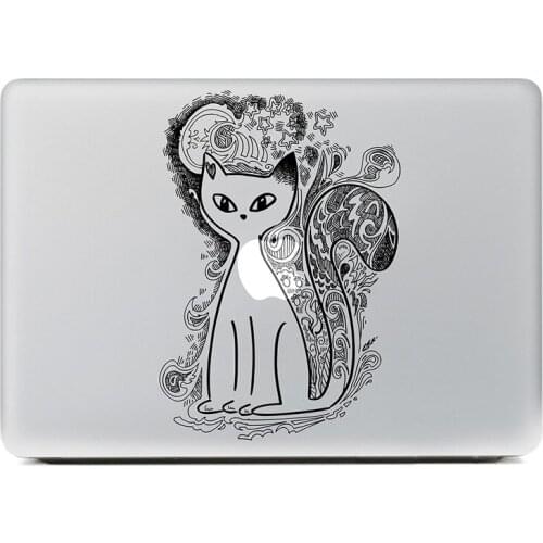 Totem Tattoo cat Vinyl Decal Sticker for DIY Macbook Pro / Air 11 13 15 Inch Laptop Case Cover Sticker