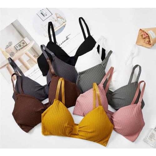 Women Sexy Bra Vest Style Wrapped Chest Thin Solid Color Soft Bralette Seamless Female Underwear For Girl Comfortable