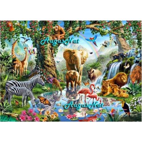 Animal zoo diamond painting embroidery full drill kit elephant diamond dots 5d diy paint wall art painting with diamonds craft