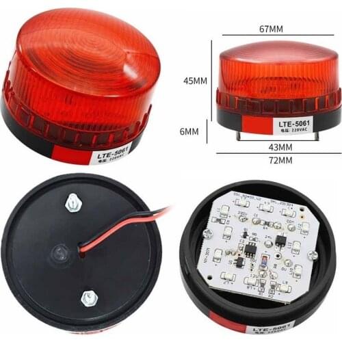 12V/24V/220V Alarm Flashing Small Style Strobe Warning Light Signal Lamp