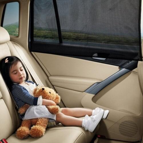 2pcs Car-styling Sunshade Car with Sun Block Magnet adsorption Window Screens Screen Shade Net Side Shield Sunscreen Sandbags