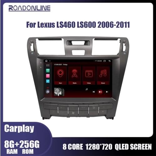Roadonline For Lexus LS460 LS600 2006-2011 Android 10.0 Octa Core 6G 128G Car Multimedia Player Stereo Receiver Radio