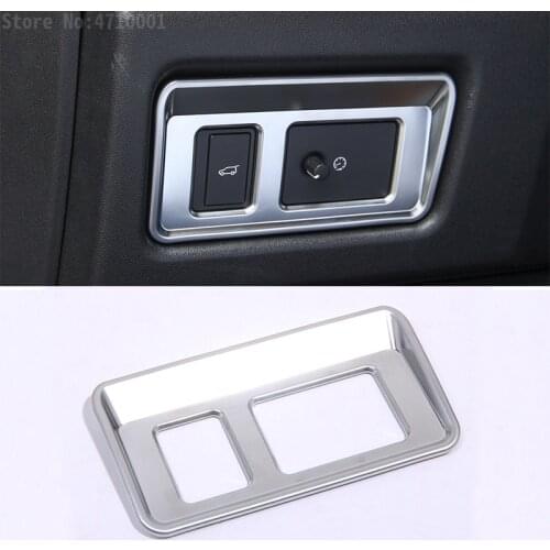 ABS Chrome Interior Rear Tail Door Switch Frame Cover Trim For Land Rover Discovery Sport 2015 2016 2017 Car Accessories