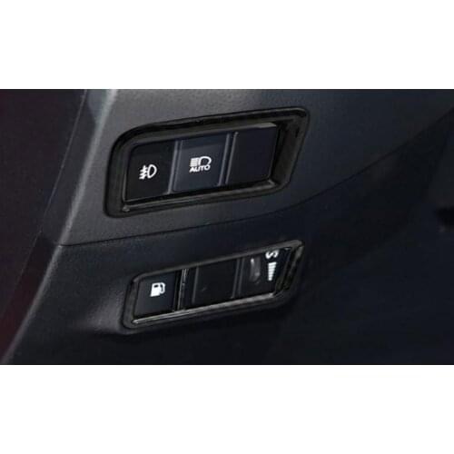 Car Fog Lights Switch Cover Tank Button Trim Headlight Switch Circle Sticker for Toyota C-HR CHR 2016-2020 Accessories
