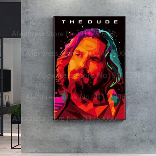 The dude ,The Big Lebowski film Posters And Prints Canvas Painting Wall Art Picture Vintage Movie Decorative Home Room Decor