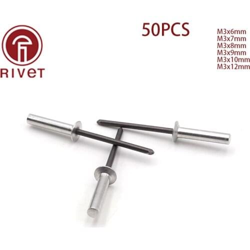 DIN 15974 50pcs M3*6/7/8/9/10/12 Aluminum Countersunk Head Closed End Blind Rivet Sealed Blind Rivet Water Air Tightness Rivets