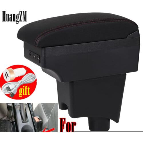 For Renault Logan 2 central Store content Storage box Double armrest box with Ashtray Cup holder accessories Russian version