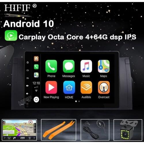 DSP 9" HD Android 10 Octa Core HD Screen 1 DIN Car Radio GPS 9 inch Radio Stereo For BMW E53 E39 X5 wifi 4G GPS USB AUDIO NAVI