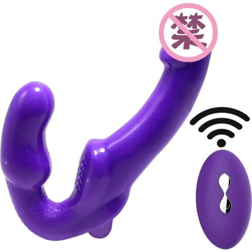 Erotic Strapless Strapon Dildo Vibrators For Women Pegging Strap On Double Ended Penis Lesbian Toys For Adult Sex Toys For Women