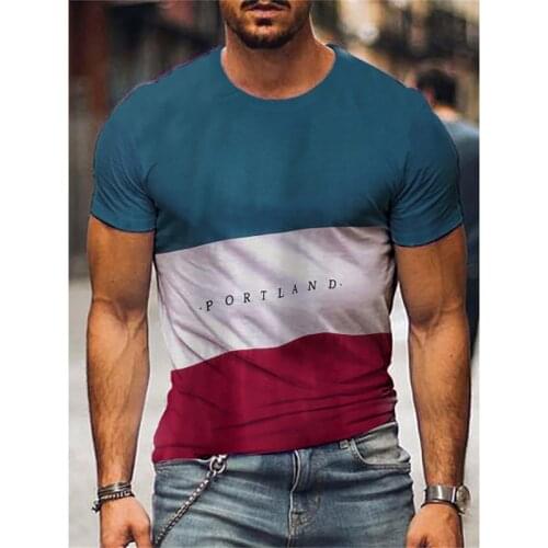 Summer Men Casual Short Sleeve Tee Shirts Fashion O-Neck Slim Pullovers Tops Vintage Letter Printing T Shirts For Men Streetwear