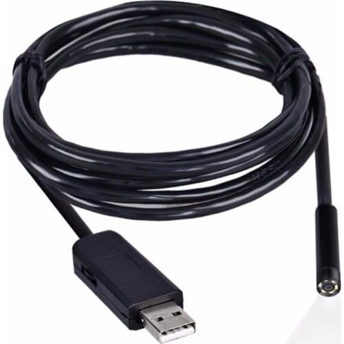 JCWHCAM 2017 7MM 2M Cable USB Endoscope Camera Flexible Snake Borescope Inspection Tube Mini Camera For PC