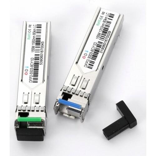 DFP2-5503-8CY1D 155M LC Single Fiber 80KM SFP Module Fiber Optic Transceiver Module