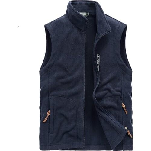 Newest 2020 Men Winter Fleece Vest Male Thick Warm Waistcoat Outwear Casual Thermal Soft Vests Mens Windproof Sleeveless Jacket