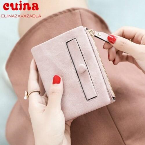New Leather Women Wallet Hasp Small And Slim Coin Pocket Purse Women Wallets Cards Holders Luxury Brand Wallets Designer Purse