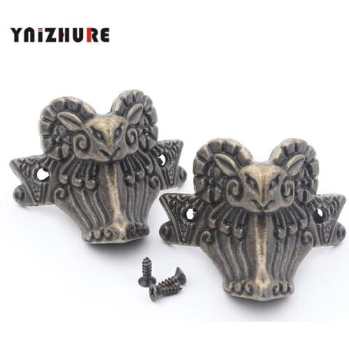 8Pcs Zinc Alloy Animal Footing,Decoration Legs Vintage Wooden Box Ship Feet Cabinet Corner Bronze Tone Color