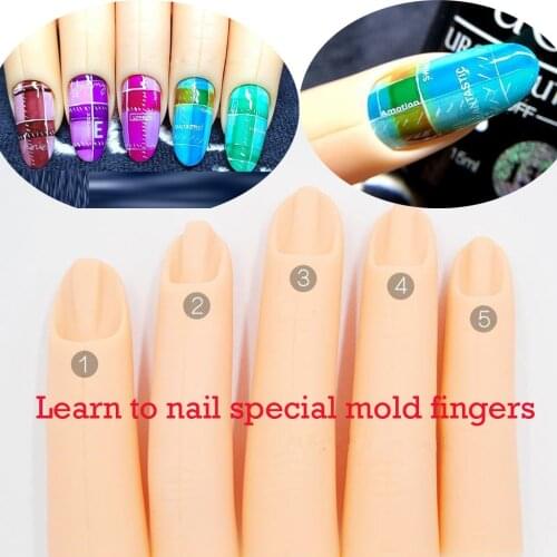 Practice Fake Nail Art Model Fake Finger Practice Model For Hand Manicure Nail Art Training Manicure Practice Display Tool