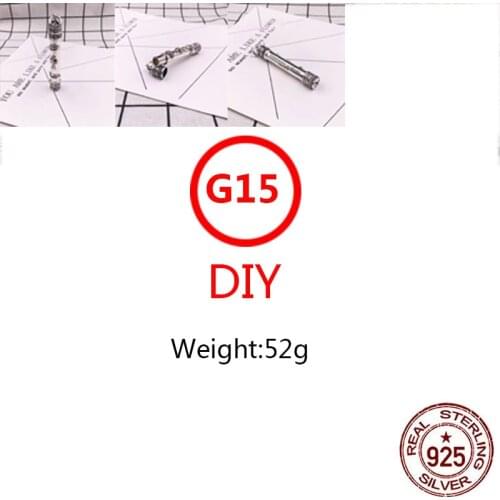 G15 S925 sterling silver cigarette lighter original retro punk style European and American fashion personality old cross flower