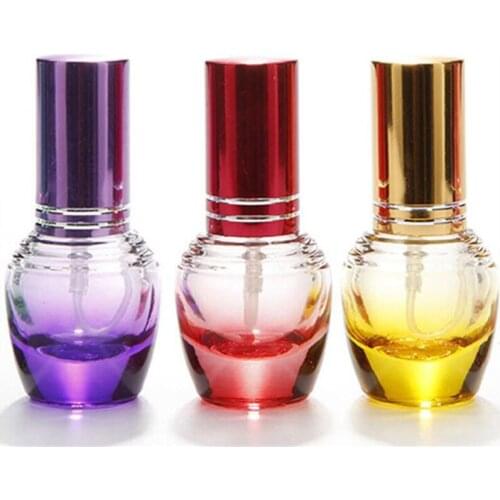 Atomizer Perfume Spray Bottle Gyro Shape 6ml Mini Empty Perfume Bottle Refillable Glass Vials Cosmetic Container 25pcs/lot