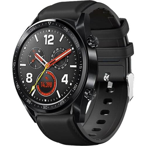 Watchband 22mm Silicone + Leather 2in 1 Strap Fashion Mens Replacement Wristband For Huawei watch Pro/GT Quick release