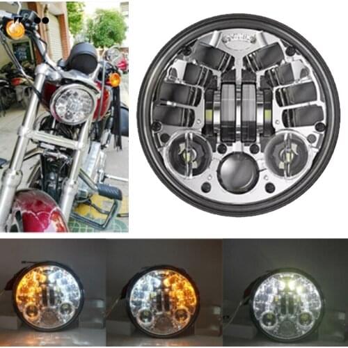 WZJOO 5.75" LED Headlight bulb replacement lighting 5.75inch motorcycle LED projector lamp For Universal motorcycle