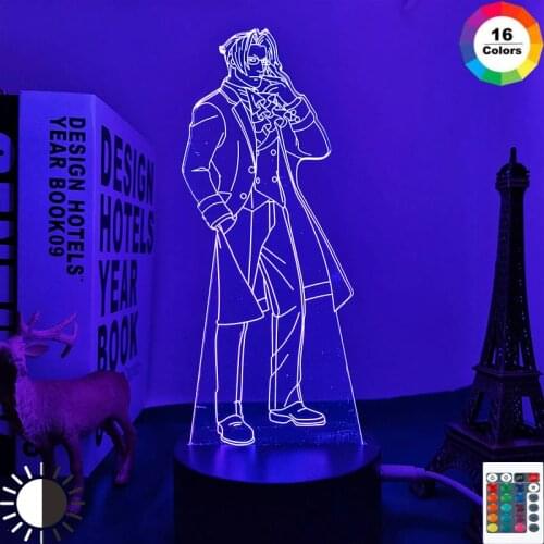 Anime Ace Attorney Miles Edgeworth Led Night Light for Bedroom Decor Birthday Gift Night Lamp Miles Edgeworth Light Gadget