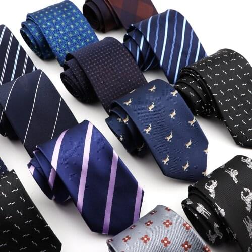 Narrow Business Mens Tie Formal Striped Ties Dot Jacquard Wedding Necktie 7CM Width Classic Neckwear Gravata 1200 Needles
