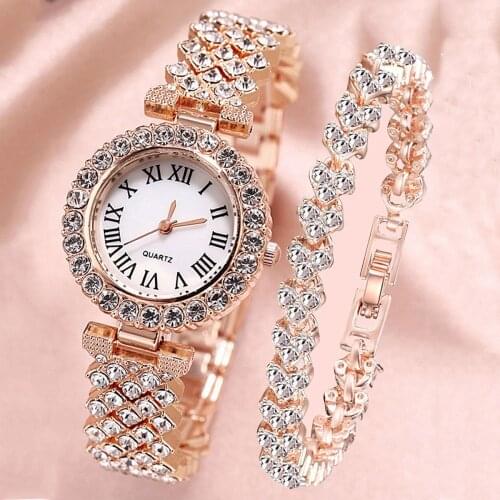 Explosions Fashion Business Diamond Luxury Elegant Shi Ying Ladies Watch Bracelet Set Christmas Gifts Womens Watch Luxury