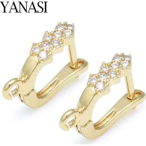4 Colors DIY Women Earrings Jewelry Material Gold/Silver Earrings Hooks Accessories For Handmade Tassle Pearl Crystal Earrings