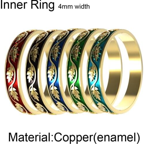 Cremo Stainless Steel Women Inner Rings Copper 4mm Width Base Accessories Ring Material Statement Interchangeable Filled Ring