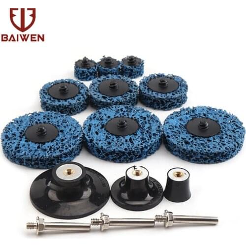 25mm/50mm/75mm Quick Change Strip Roloc Disc Easy Abrasive Grinding Wheels With Lock Sanding Pads for Metal Rust Removal