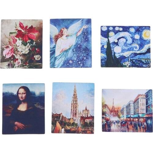 1 Pc DIY Doll House Mini Oil Painting Doll House Miniature 1:12 Miniature Furniture Toys Doll House Resin Picture Frame