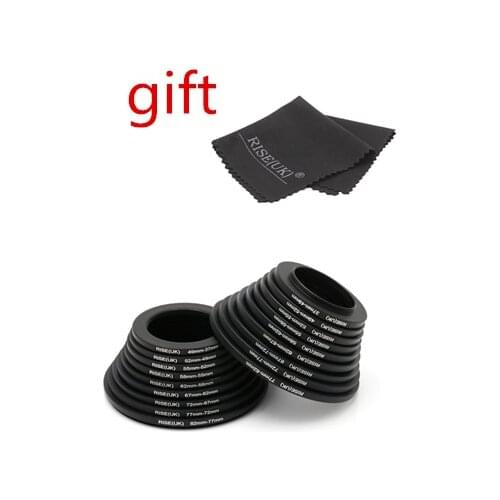 100% GUARANTEE 18pcs Camera Lens Filter Step Up & Down Ring Adapter + figt For Canon Nikon sony all camera DSLR