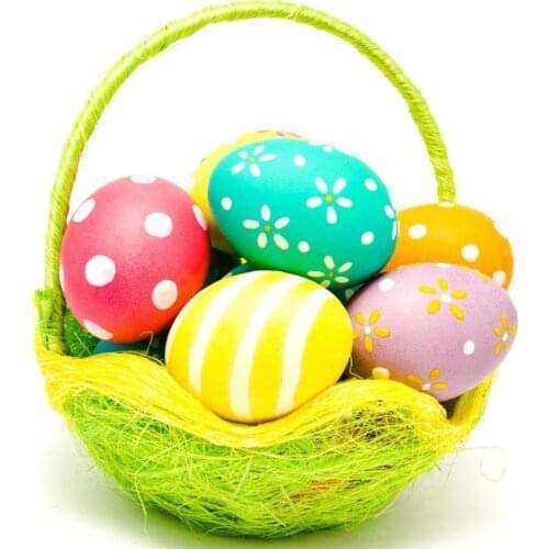 12Pcs/Set Happy Easter Days Gift Painting Bird Easter Eggs Decorations For Home 6cmx4cm