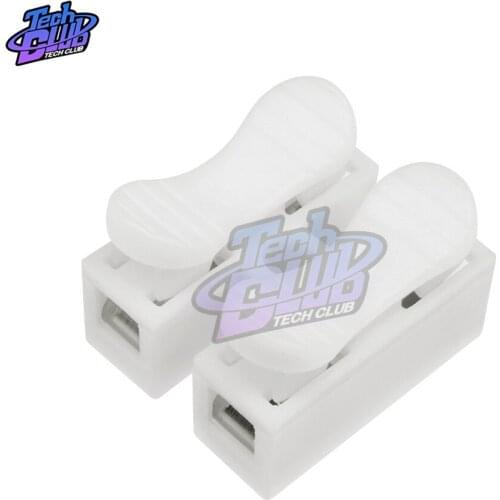 20Pcs CH-2 Spring Wire Quick Connector 2P Electrical Crimp Terminals Block Splice Cable Clamp Easy Fit Led Strip