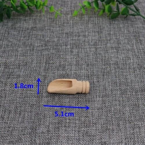 300pcs Small Wood Spoon for Salt Sugar Milk Powder Tableware Natural Wooden Tea Spoon Condiment Scoop