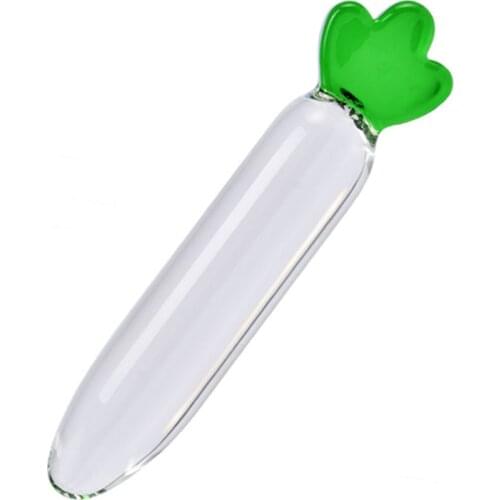 37mm White radish Crystal Glass Dildo For Women Masturbation Sex Toy Fruit Vegetable Artificial Penis Anal Plug Sex Toys for Gay