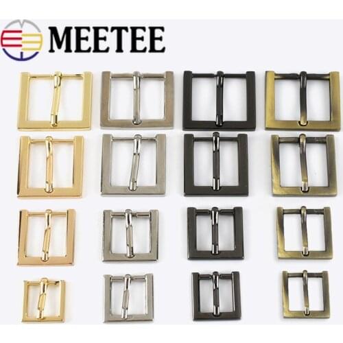 5pcs Meetee 13/16/20/25mm Metal Buckles for Bag Handbag Shoes Strap Belt Pin Buckle Webbing Snap Hooks DIY Leather Crafts BF344