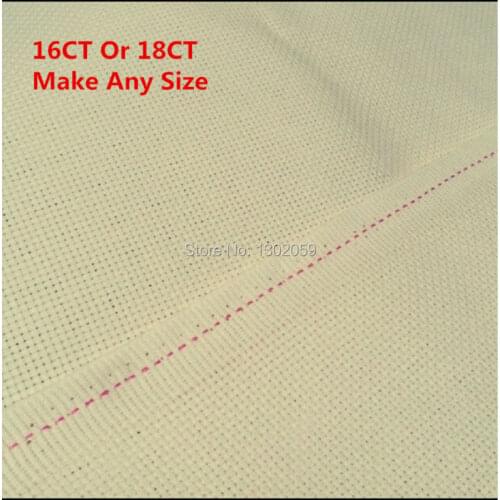 73x50cm 16CT Or 18CT Beige Cream Cross Stitch Embroidery Fabric Aida Cloth Fast Shipping