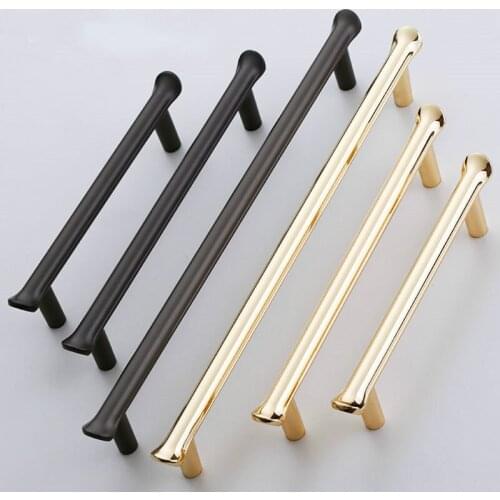 European Simple Rose Gold Cabinet Handles Kitchen Cupboard Wardrobe Door Pulls Drawer Knobs Furniture Handle Hardware