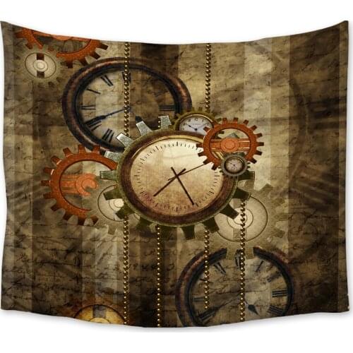 Retro Steam Engine Tapestry Wall Hanging Polyester Home Bedroom Decor Bedspread Beach Mat Blanket Yoga Mat Tapestries