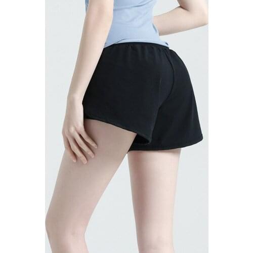FTTOY Summer Shorts womens anti-light side pocket thin fast dry leisure fake two exercise running fitness yoga shorts
